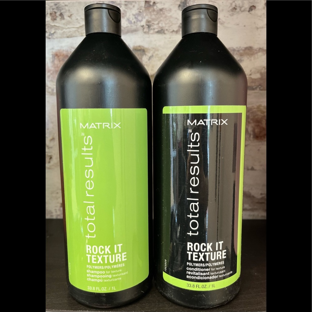 Matrix Total Results Rock It Texture liter size Shampoo and Conditioner.